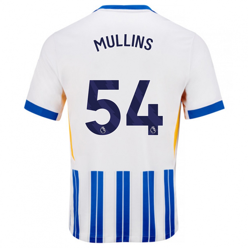 Niño Camiseta Jamie Mullins #54 Blanco Azul Rayas 1ª Equipación 2024/25 La Camisa Argentina