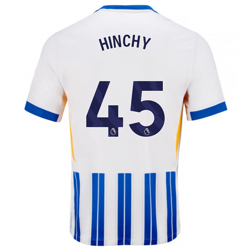 Niño Camiseta Jack Hinchy #45 Blanco Azul Rayas 1ª Equipación 2024/25 La Camisa Argentina