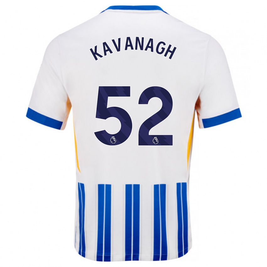 Niño Camiseta Leigh Kavanagh #52 Blanco Azul Rayas 1ª Equipación 2024/25 La Camisa Argentina