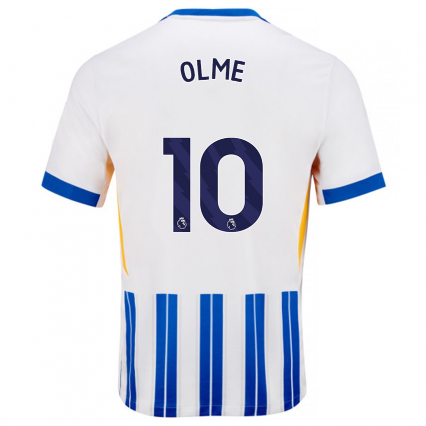 Niño Camiseta Julia Margareta Zigiotti Olme #10 Blanco Azul Rayas 1ª Equipación 2024/25 La Camisa Argentina