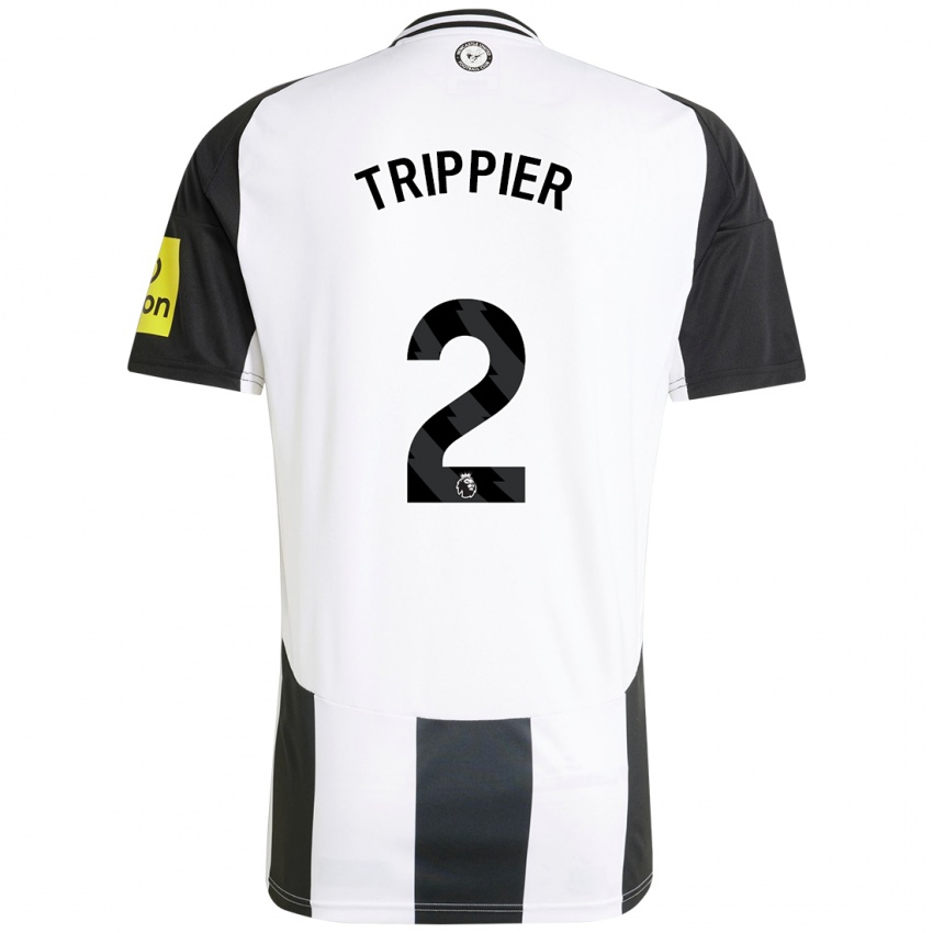 Niño Camiseta Kieran Trippier #2 Blanco Negro 1ª Equipación 2024/25 La Camisa Argentina