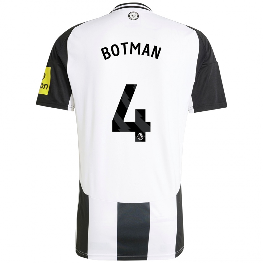 Niño Camiseta Sven Botman #4 Blanco Negro 1ª Equipación 2024/25 La Camisa Argentina