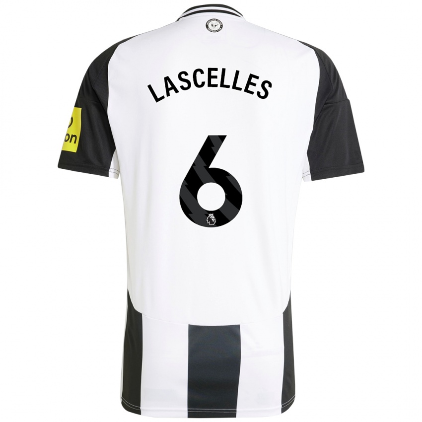 Niño Camiseta Jamaal Lascelles #6 Blanco Negro 1ª Equipación 2024/25 La Camisa Argentina