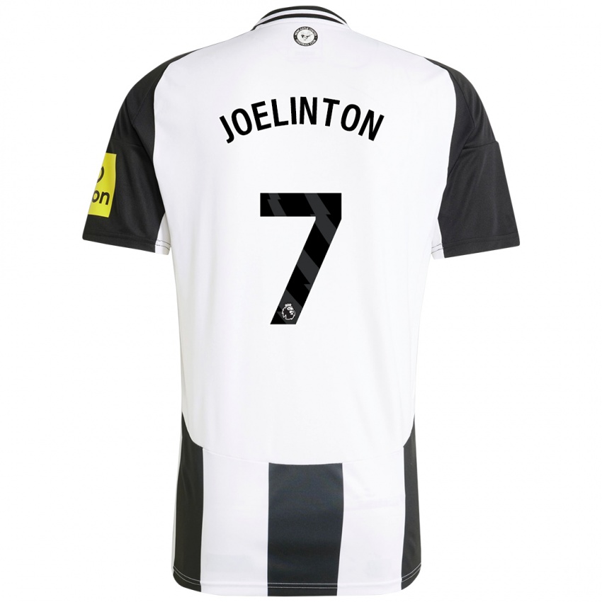 Niño Camiseta Joelinton #7 Blanco Negro 1ª Equipación 2024/25 La Camisa Argentina