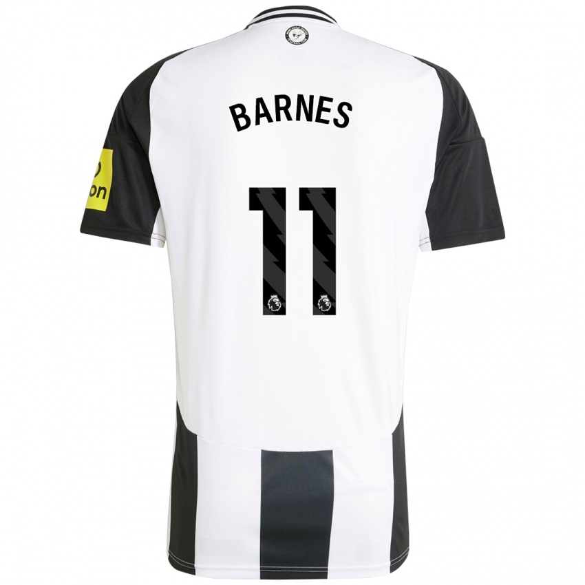 Niño Camiseta Harvey Barnes #11 Blanco Negro 1ª Equipación 2024/25 La Camisa Argentina