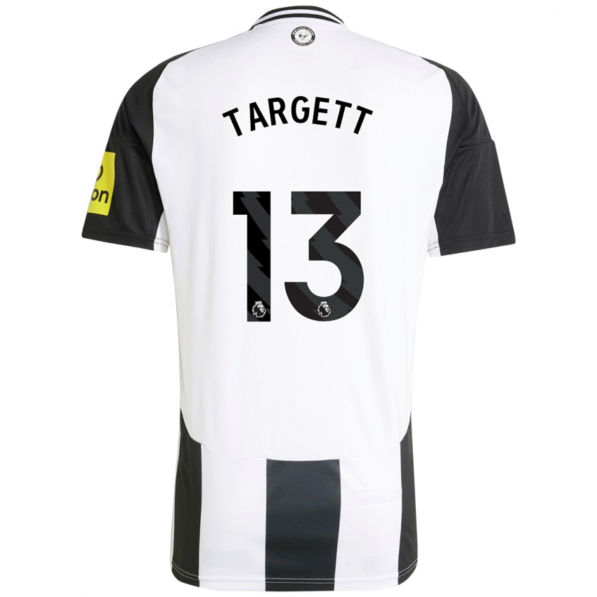 Niño Camiseta Matt Targett #13 Blanco Negro 1ª Equipación 2024/25 La Camisa Argentina