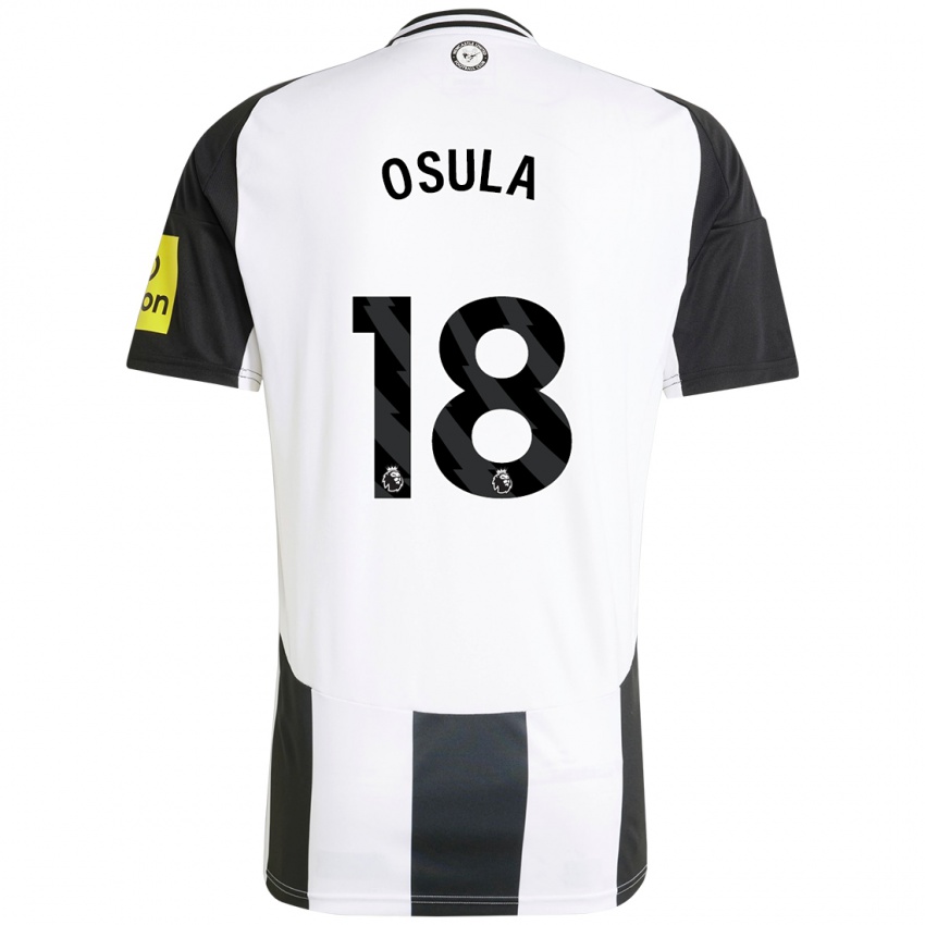 Niño Camiseta William Osula #18 Blanco Negro 1ª Equipación 2024/25 La Camisa Argentina