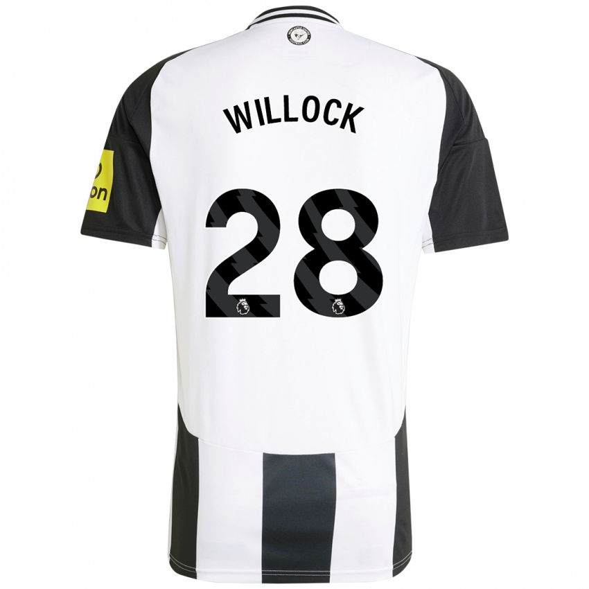 Niño Camiseta Joe Willock #28 Blanco Negro 1ª Equipación 2024/25 La Camisa Argentina