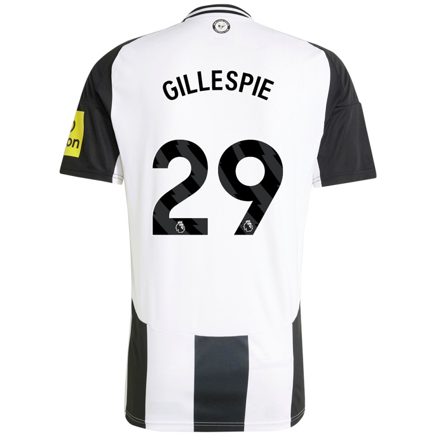 Niño Camiseta Mark Gillespie #29 Blanco Negro 1ª Equipación 2024/25 La Camisa Argentina