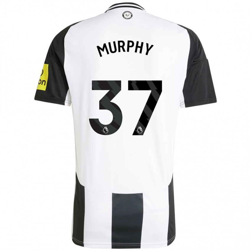 Niño Camiseta Alex Murphy #37 Blanco Negro 1ª Equipación 2024/25 La Camisa Argentina