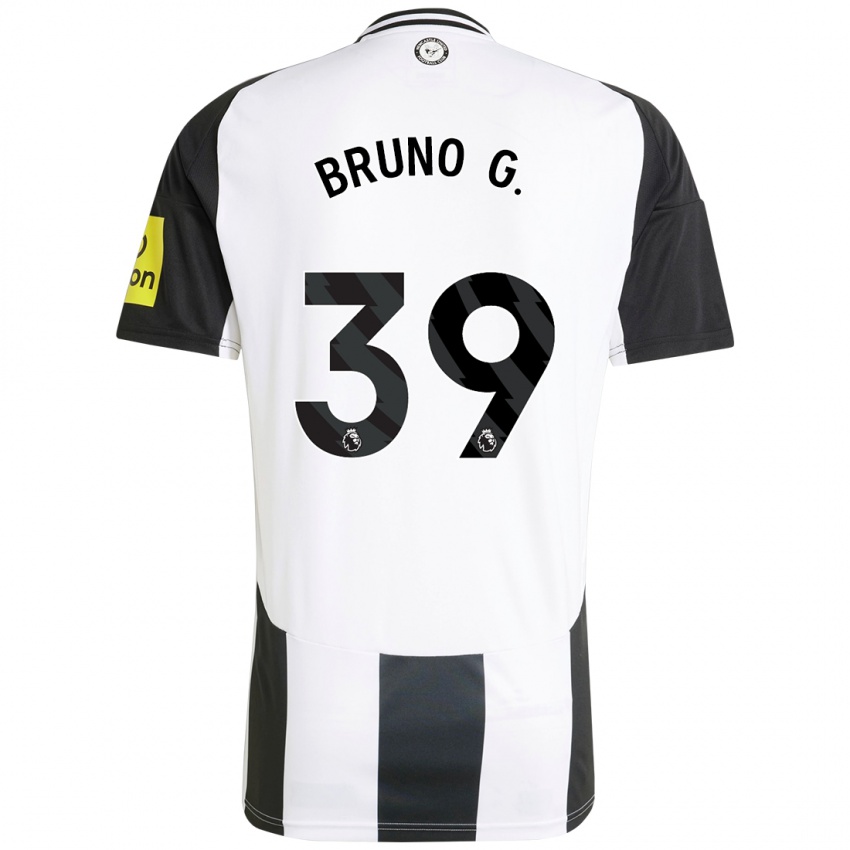 Niño Camiseta Bruno Guimaraes #39 Blanco Negro 1ª Equipación 2024/25 La Camisa Argentina