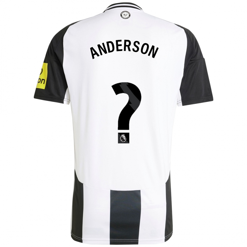 Niño Camiseta Will Anderson #0 Blanco Negro 1ª Equipación 2024/25 La Camisa Argentina