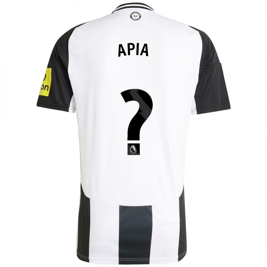 Niño Camiseta Aaron Apia #0 Blanco Negro 1ª Equipación 2024/25 La Camisa Argentina