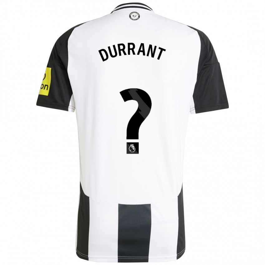 Niño Camiseta Jake Durrant #0 Blanco Negro 1ª Equipación 2024/25 La Camisa Argentina