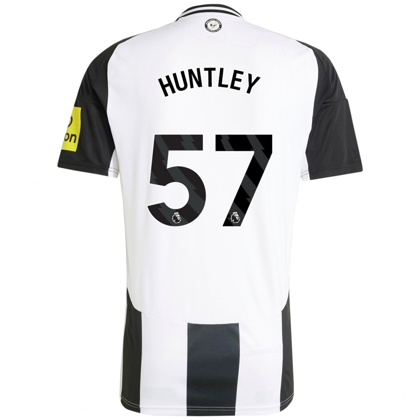 Niño Camiseta James Huntley #57 Blanco Negro 1ª Equipación 2024/25 La Camisa Argentina