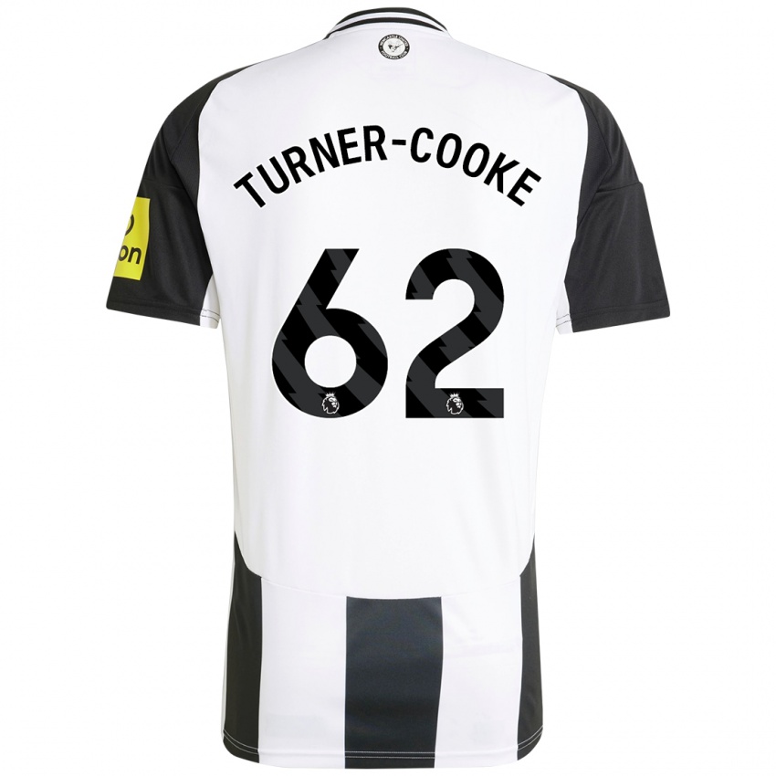 Niño Camiseta Jay Turner-Cooke #62 Blanco Negro 1ª Equipación 2024/25 La Camisa Argentina