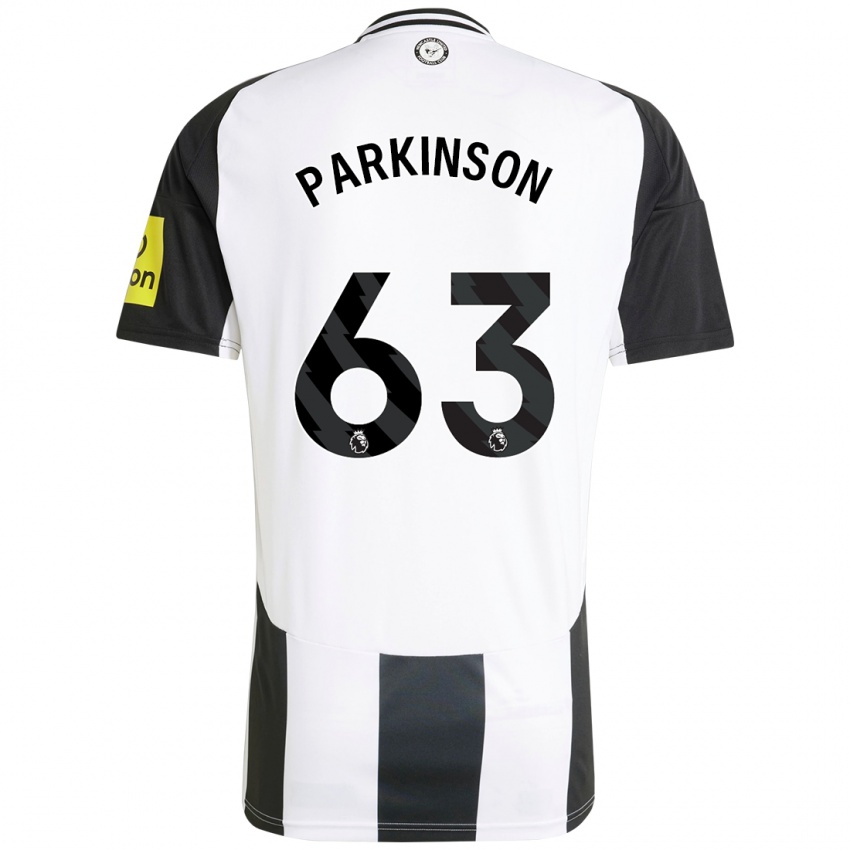 Niño Camiseta Ben Parkinson #63 Blanco Negro 1ª Equipación 2024/25 La Camisa Argentina