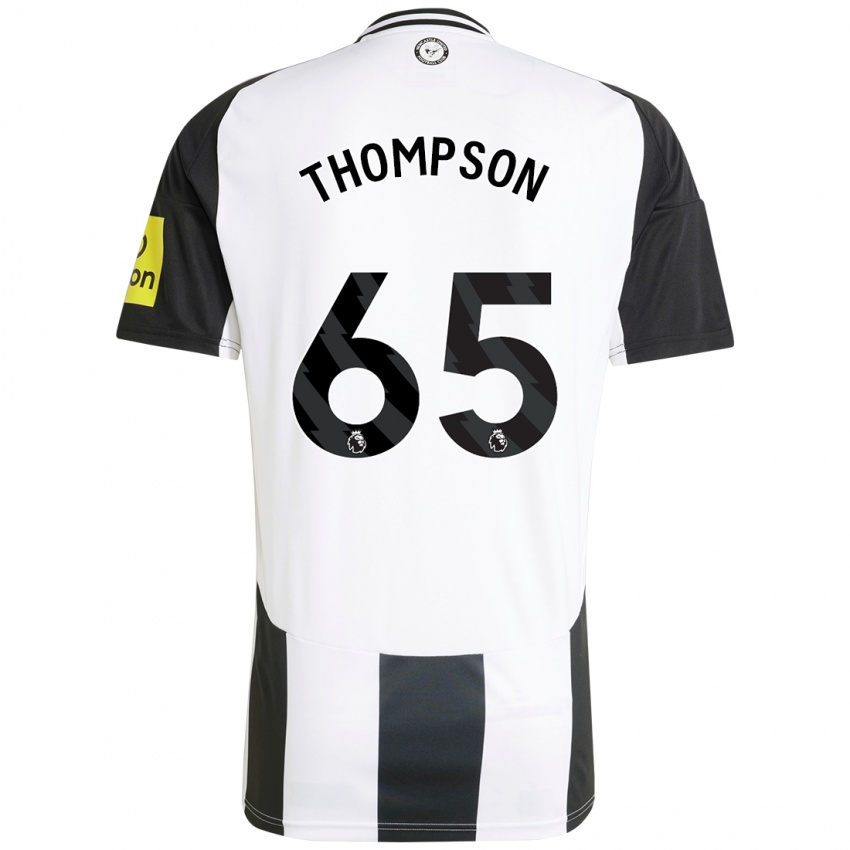 Niño Camiseta Ciaran Thompson #65 Blanco Negro 1ª Equipación 2024/25 La Camisa Argentina