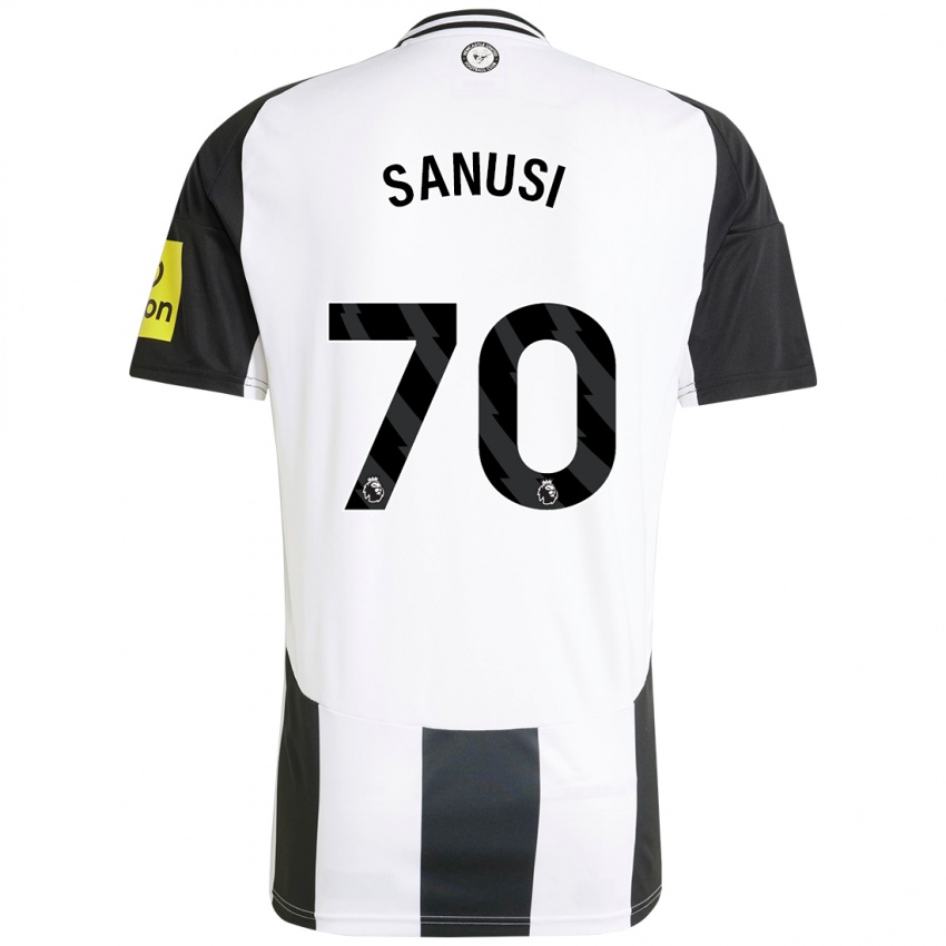 Niño Camiseta Trevan Sanusi #70 Blanco Negro 1ª Equipación 2024/25 La Camisa Argentina