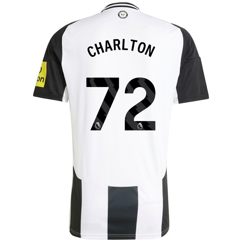 Niño Camiseta Dylan Charlton #72 Blanco Negro 1ª Equipación 2024/25 La Camisa Argentina