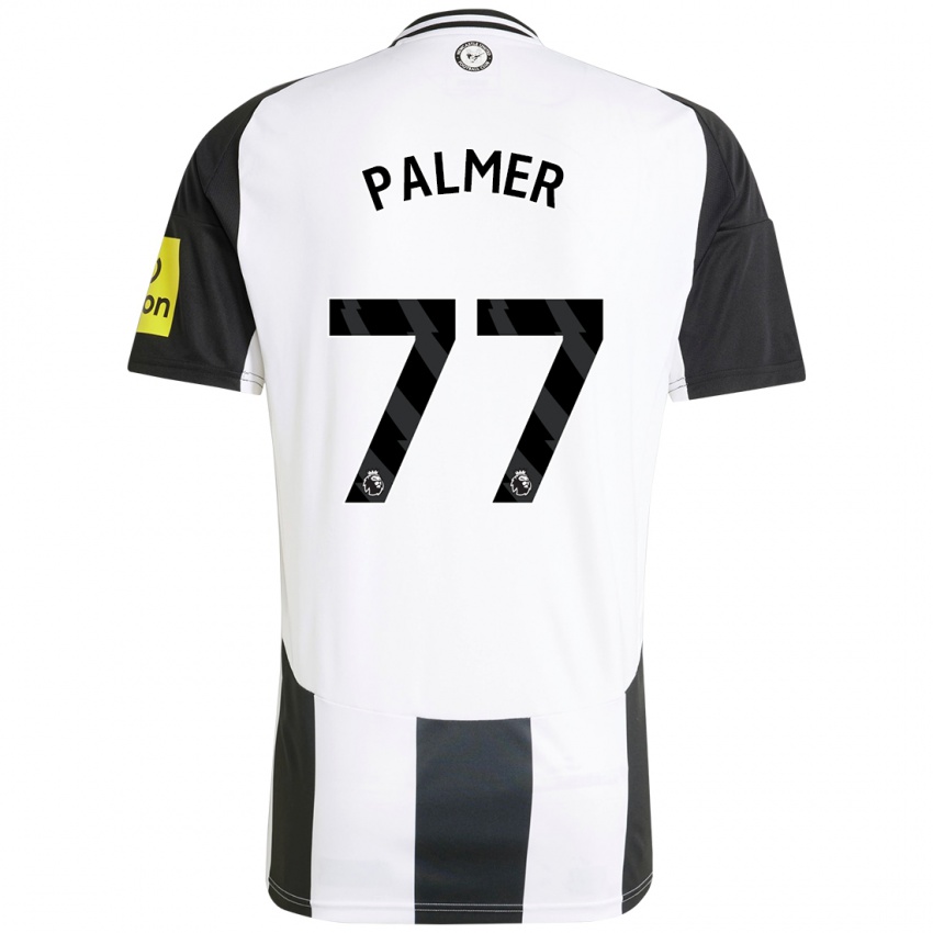 Niño Camiseta Darren Palmer #77 Blanco Negro 1ª Equipación 2024/25 La Camisa Argentina