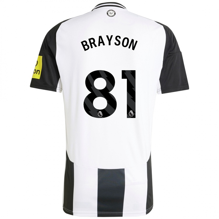 Niño Camiseta Joe Brayson #81 Blanco Negro 1ª Equipación 2024/25 La Camisa Argentina