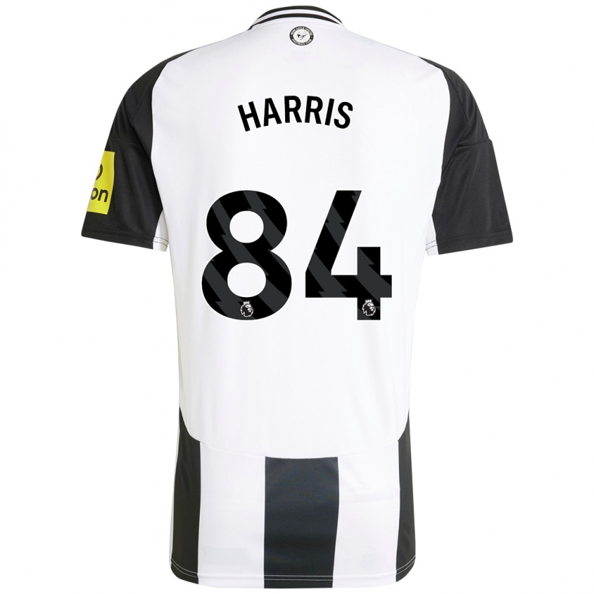 Niño Camiseta Aidan Harris #84 Blanco Negro 1ª Equipación 2024/25 La Camisa Argentina