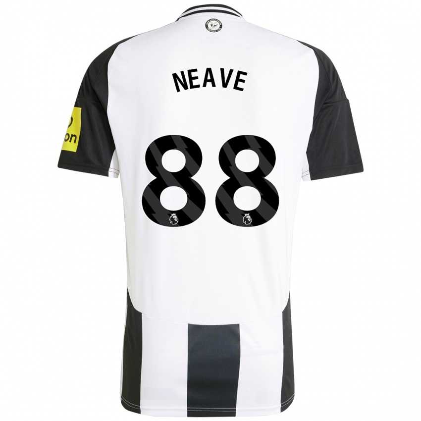 Niño Camiseta Sean Neave #88 Blanco Negro 1ª Equipación 2024/25 La Camisa Argentina