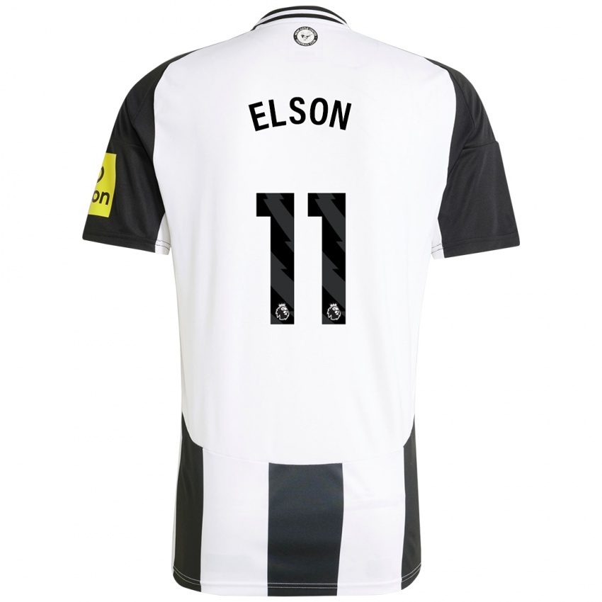 Niño Camiseta Kacie Elson #11 Blanco Negro 1ª Equipación 2024/25 La Camisa Argentina