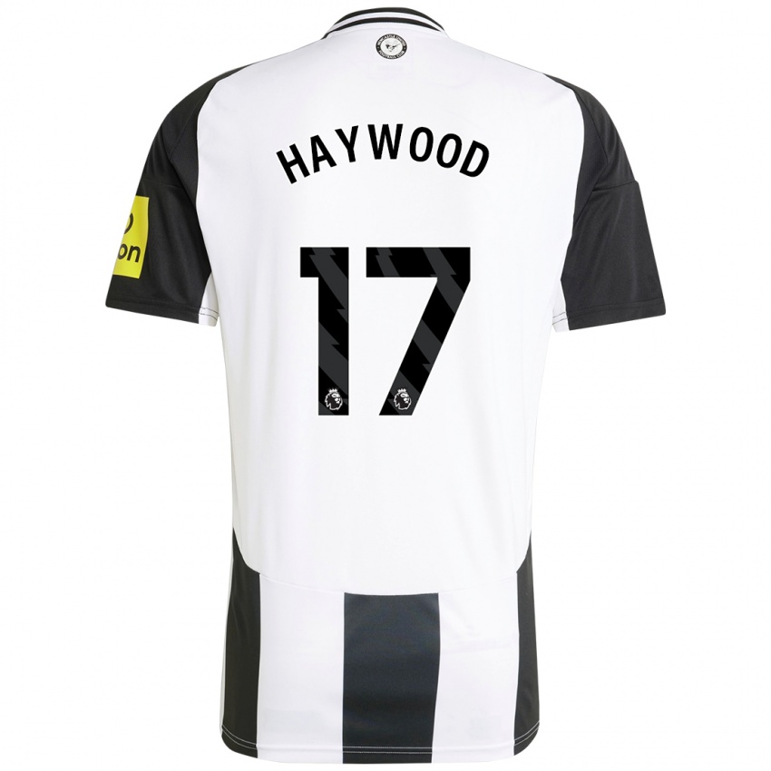 Niño Camiseta Sophie Haywood #17 Blanco Negro 1ª Equipación 2024/25 La Camisa Argentina