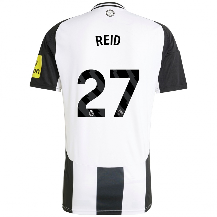 Niño Camiseta Hannah Reid #27 Blanco Negro 1ª Equipación 2024/25 La Camisa Argentina