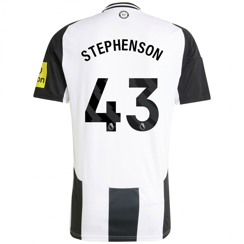 Niño Camiseta Dylan Stephenson #43 Blanco Negro 1ª Equipación 2024/25 La Camisa Argentina