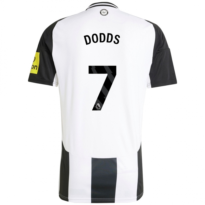 Niño Camiseta Tyler Dodds #7 Blanco Negro 1ª Equipación 2024/25 La Camisa Argentina