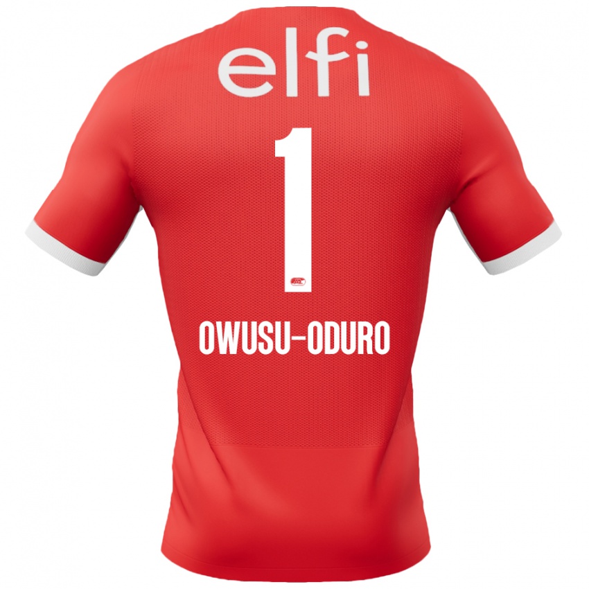 Niño Camiseta Rome Jayden Owusu-Oduro #1 Rojo Blanco 1ª Equipación 2024/25 La Camisa Argentina