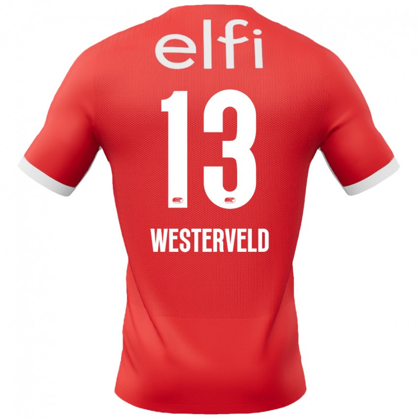 Niño Camiseta Sem Westerveld #13 Rojo Blanco 1ª Equipación 2024/25 La Camisa Argentina