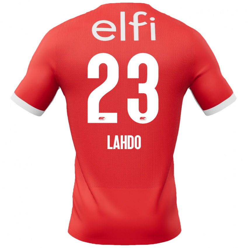 Niño Camiseta Mayckel Lahdo #23 Rojo Blanco 1ª Equipación 2024/25 La Camisa Argentina