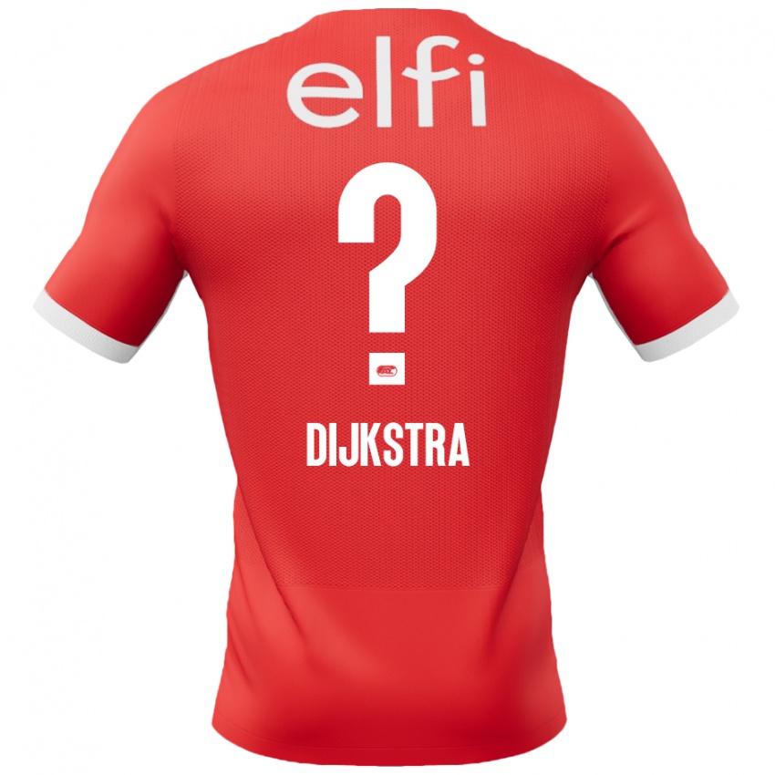 Niño Camiseta Elijah Dijkstra #0 Rojo Blanco 1ª Equipación 2024/25 La Camisa Argentina