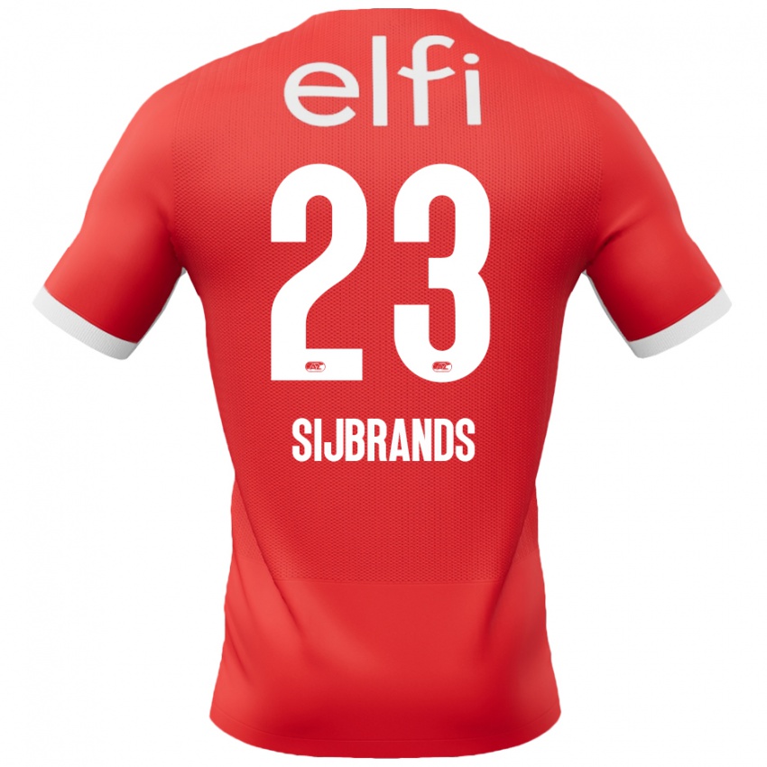 Niño Camiseta Julian Sijbrands #23 Rojo Blanco 1ª Equipación 2024/25 La Camisa Argentina