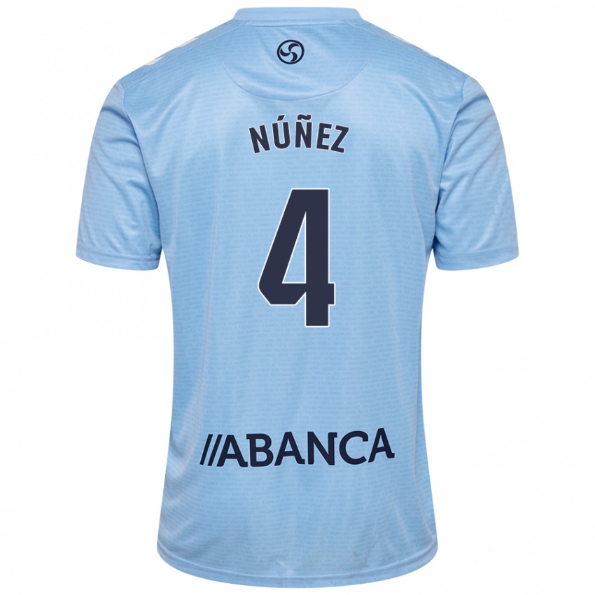 Niño Camiseta Unai Núñez #4 Azul Cielo 1ª Equipación 2024/25 La Camisa Argentina