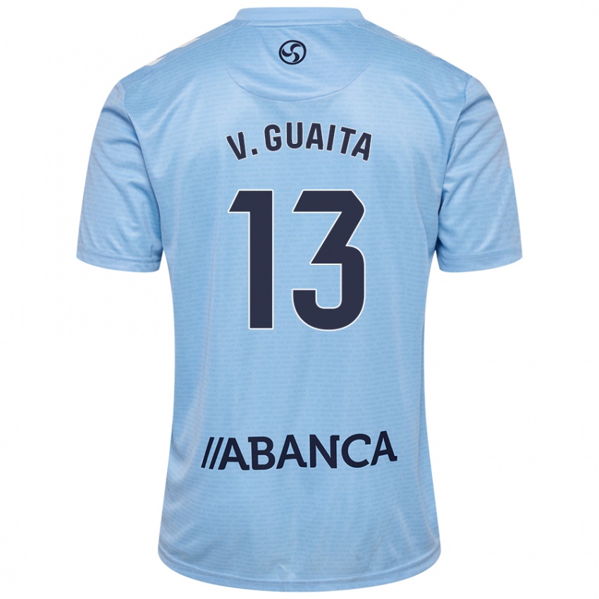 Niño Camiseta Vicente Guaita #13 Azul Cielo 1ª Equipación 2024/25 La Camisa Argentina