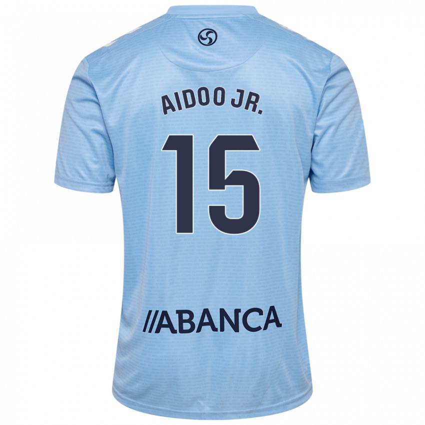 Niño Camiseta Joseph Aidoo #15 Azul Cielo 1ª Equipación 2024/25 La Camisa Argentina