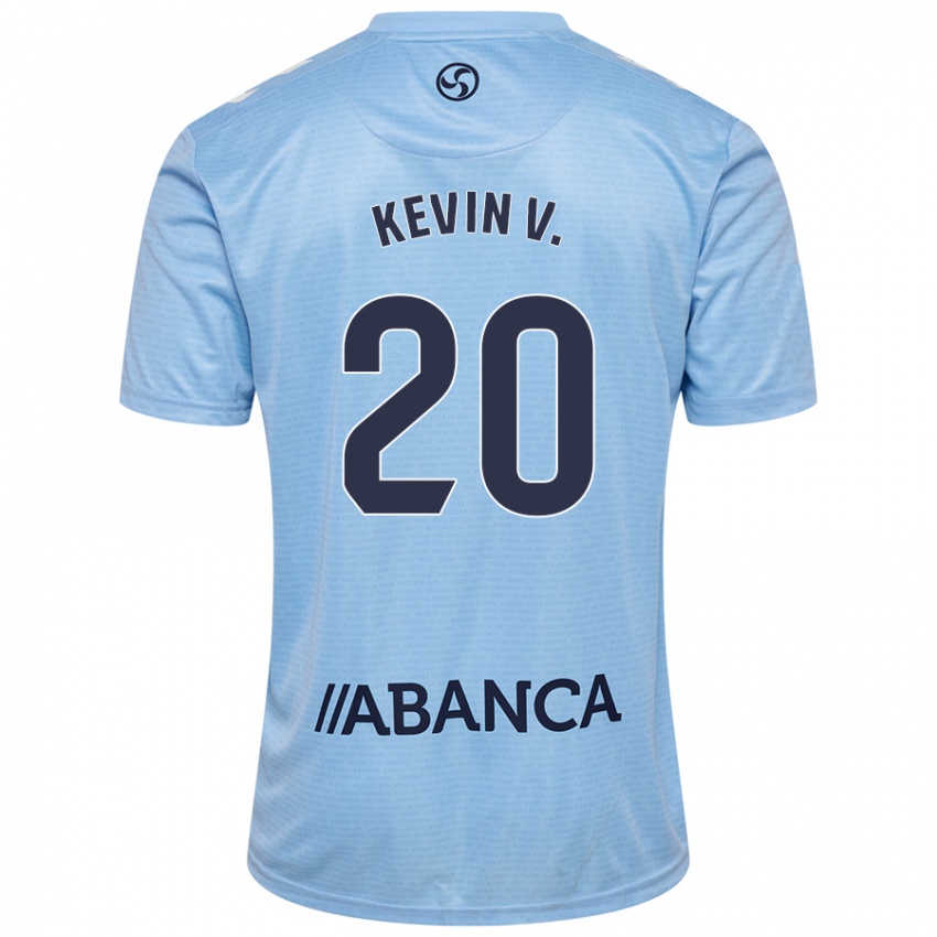 Niño Camiseta Kevin Vázquez #20 Azul Cielo 1ª Equipación 2024/25 La Camisa Argentina