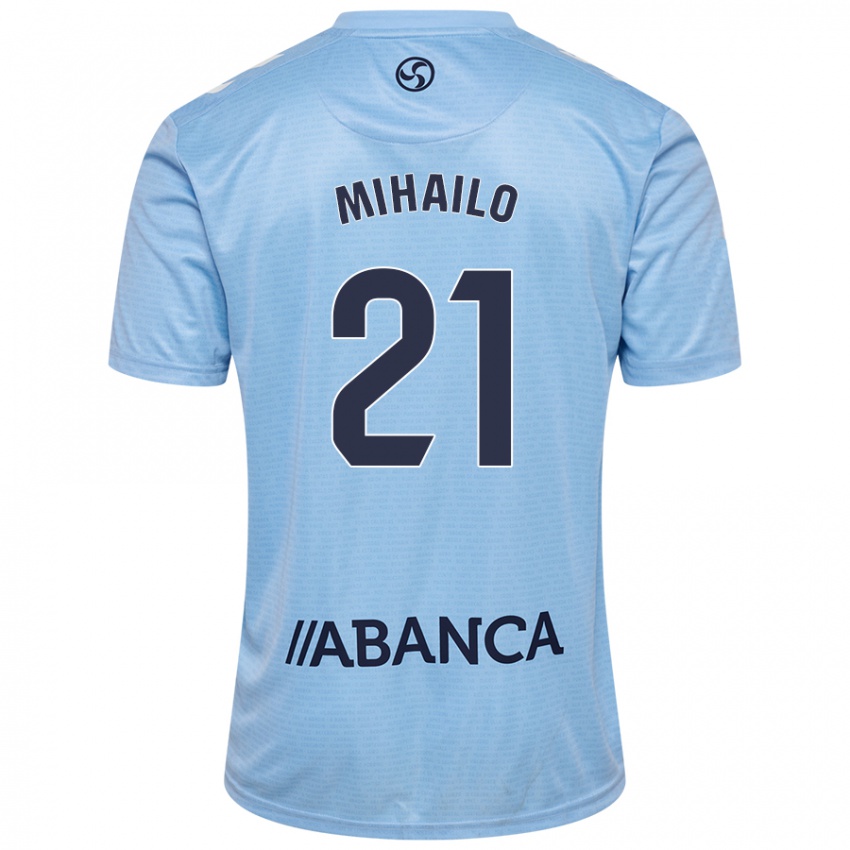 Niño Camiseta Mihailo Ristic #21 Azul Cielo 1ª Equipación 2024/25 La Camisa Argentina