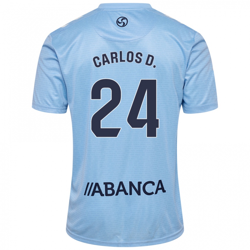 Niño Camiseta Carlos Domínguez #24 Azul Cielo 1ª Equipación 2024/25 La Camisa Argentina