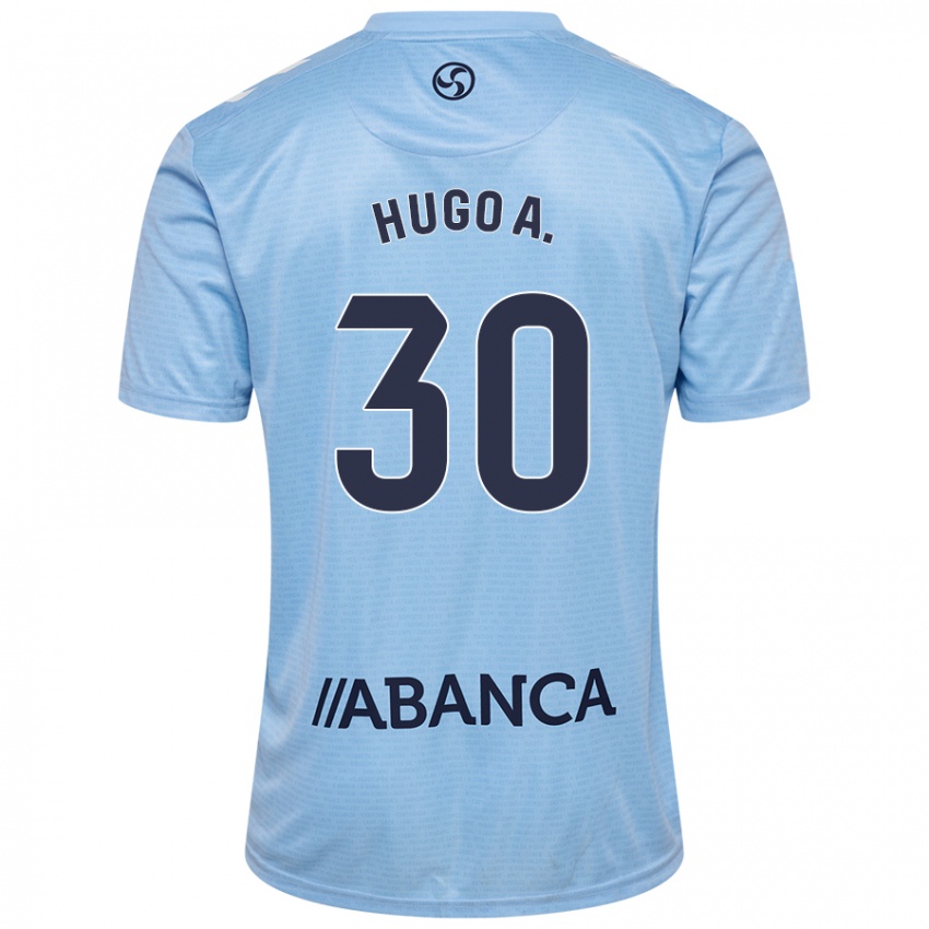 Niño Camiseta Hugo Álvarez #30 Azul Cielo 1ª Equipación 2024/25 La Camisa Argentina