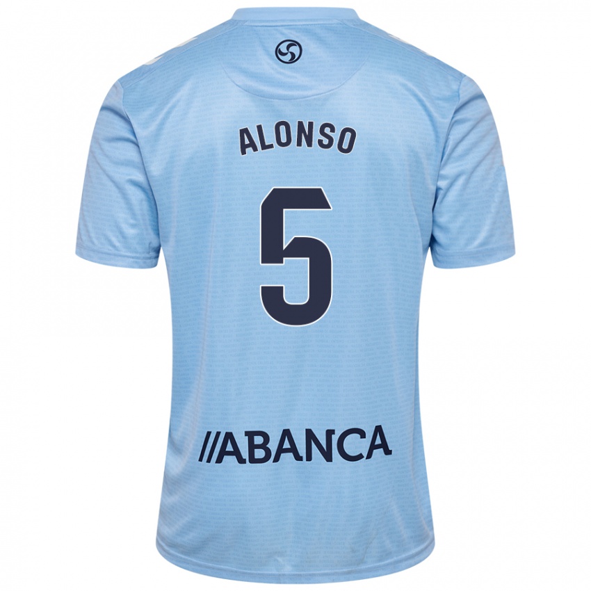 Niño Camiseta Gael Alonso #5 Azul Cielo 1ª Equipación 2024/25 La Camisa Argentina