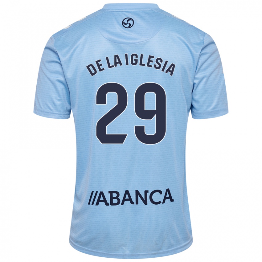 Niño Camiseta David De La Iglesia #29 Azul Cielo 1ª Equipación 2024/25 La Camisa Argentina