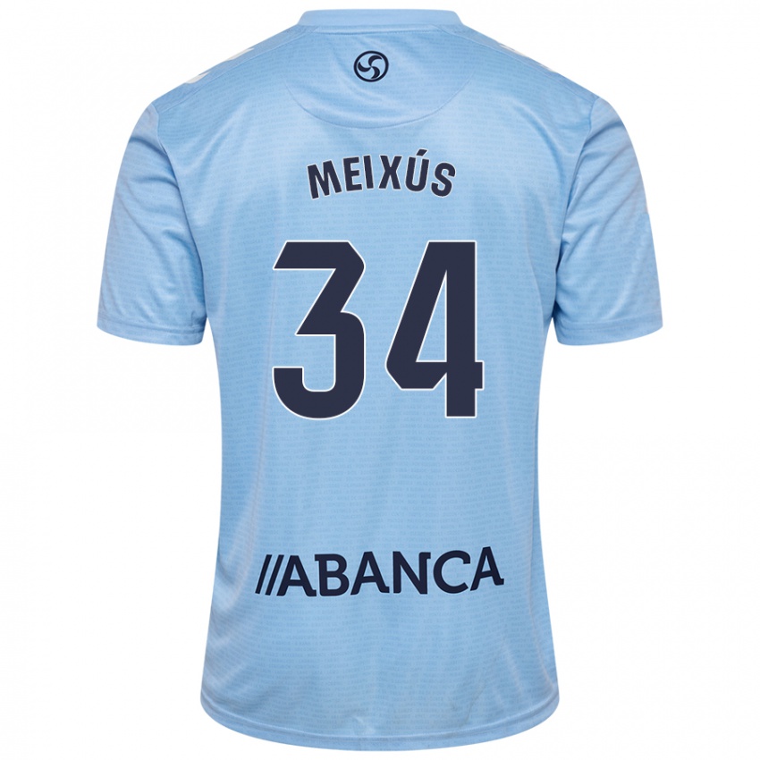 Niño Camiseta Pablo Meixús #34 Azul Cielo 1ª Equipación 2024/25 La Camisa Argentina