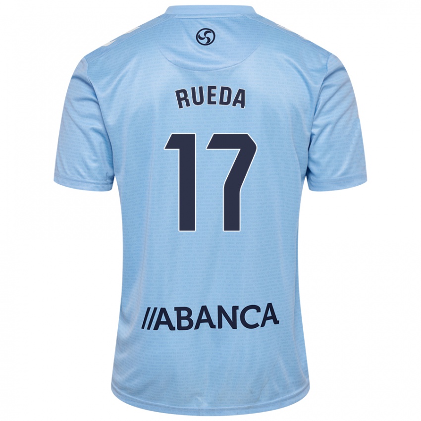 Niño Camiseta Javi Rueda #17 Azul Cielo 1ª Equipación 2024/25 La Camisa Argentina