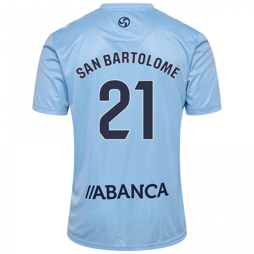 Niño Camiseta Víctor San Bartolomé #21 Azul Cielo 1ª Equipación 2024/25 La Camisa Argentina